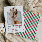 Retro Foto Holiday Card Frohe & helle Weihnachten