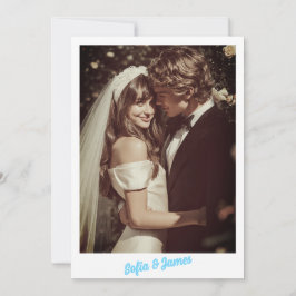 Retro-Foto Karte zur Vorabanzeige des Hochzeitster