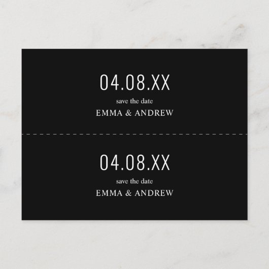 Retro Foto Lesezeichen Save the Date Einladung (Rückseite)