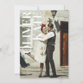 Retro Foto Magazine Wedding Einladung (Rückseite)