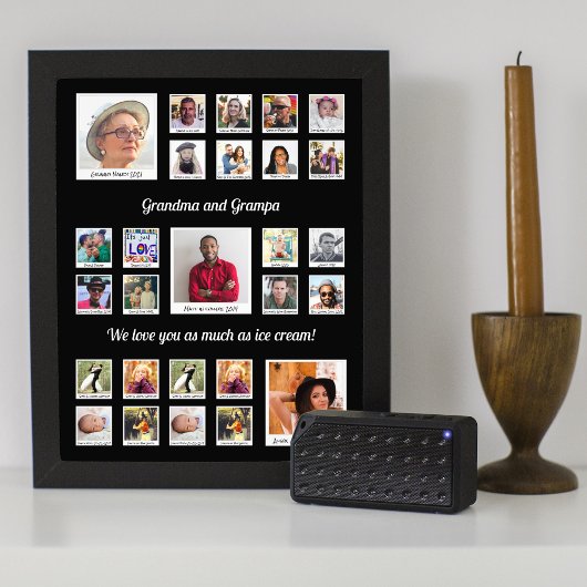 Retro-Foto-Montage für Großeltern Fotodruck