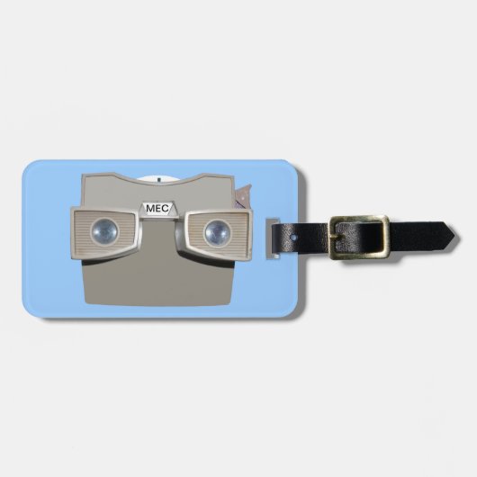 Retro-Foto-Rollen-Viewer Gepäckanhänger (Vorderseite horizontal)