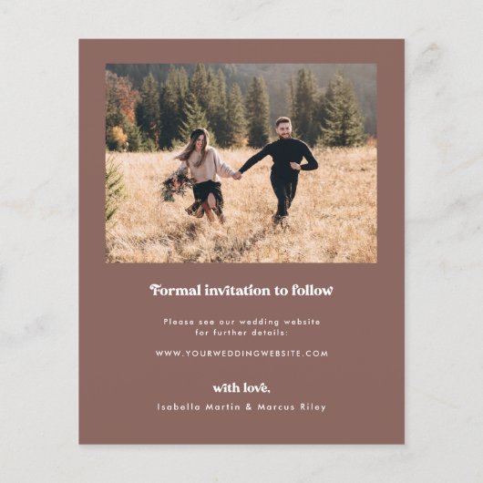 Retro-Foto Save the Date Flyer (Hinten)