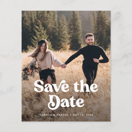 Retro-Foto Save the Date Flyer (Vorne)