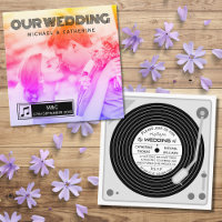Retro-Foto-Schallplatten-Musikplayer-Hochzeit