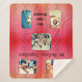 Retro Foto Soft Red Diamond Sherpadecke (Vorderseite)