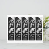 Retro Foto Stand 2x7" Save the Date Hochzeitstreic (Stehend Vorderseite)