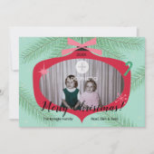 Retro Foto Weihnachtskarte 12x18 Karte (Vorderseite)