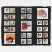 Retro-FotoCollage der Familie groß Fleecedecke (Vorderseite (Horizontal))