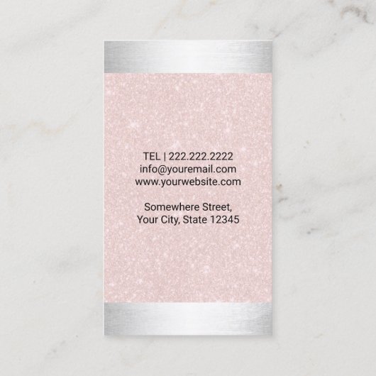 Retro Fotograf Kamera Blush Pink Fotografie Visitenkarte (Rückseite)