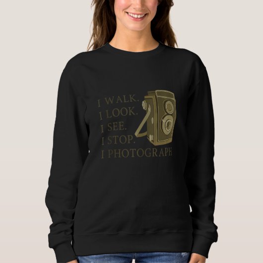 Retro Fotografie Alte Kamera Fotograf Inspirin Sweatshirt (Vorderseite)