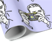 RETRO-FOTOGRAFIERMUSTERPATTER GESCHENKPAPIER (Rolleneckpunkt)