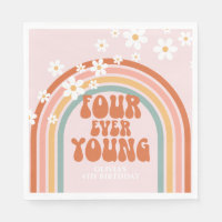 Retro Four Ever Young Gänseblümchen Regenbogen 4. 