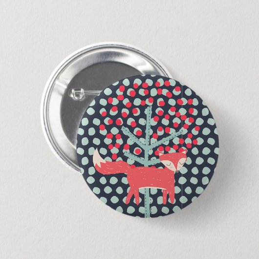 Retro Fox Button (Vorne & Hinten)