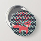 Retro Fox Button (Vorne & Hinten)