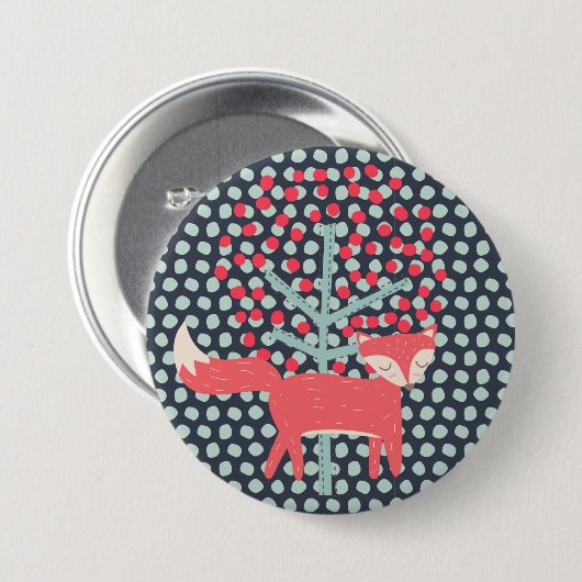 Retro Fox Button (Vorne & Hinten)