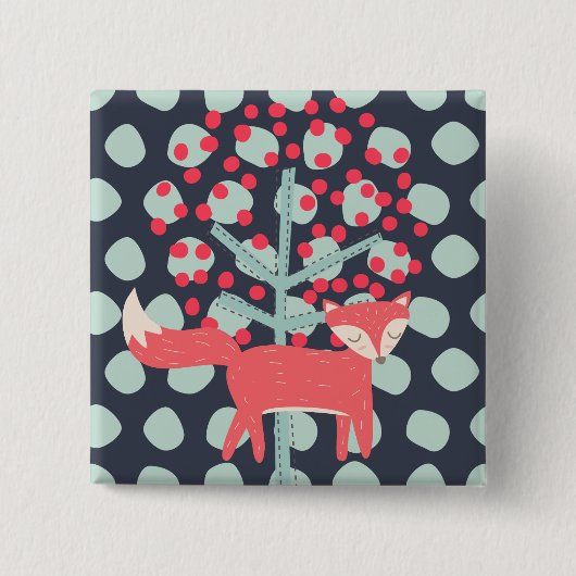 Retro Fox Button (Vorderseite)