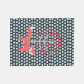 Retro Fox Fleecedecke (Vorderseite (Horizontal))
