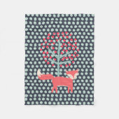 Retro Fox Fleecedecke (Vorderseite)