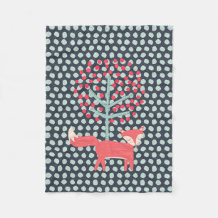 Retro Fox Fleecedecke