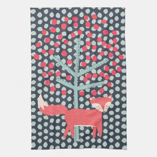 Retro Fox Geschirrtuch (Vertikal)