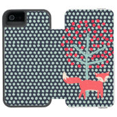 Retro Fox Incipio iPhone Geldbeutel-Hülle (Folio Geöffnet)