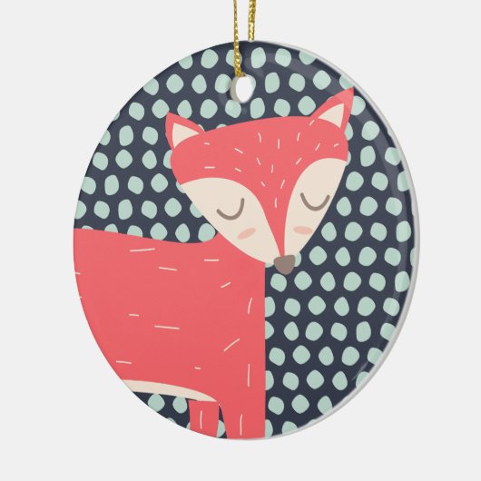 Retro Fox Keramikornament (Links)