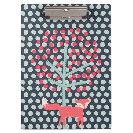 Retro Fox Klemmbrett (Vorderseite)