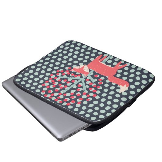 Retro Fox Laptopschutzhülle (Vorne Knopf)