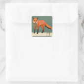 Retro Fox Monogramm Aufkleber (Tasche)