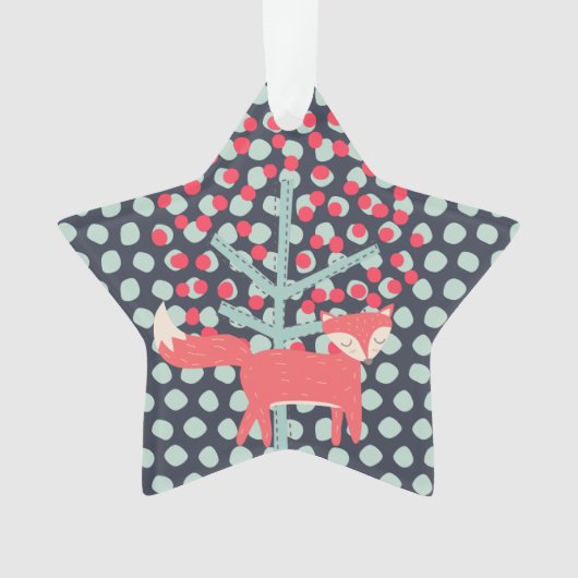 Retro Fox Ornament (Vorderseite)