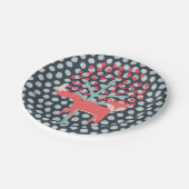 Retro Fox Pappteller (Schrägansicht)