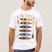 Retro Fox River Kayaking T-Shirt (Vorderseite)