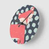 Retro Fox Runde Wanduhr (Winkel)