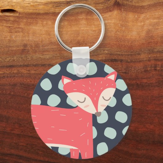 Retro Fox Schlüsselanhänger (Vorderseite)