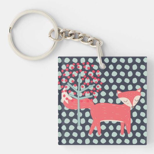 Retro Fox Schlüsselanhänger (Vorderseite)