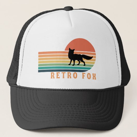 Retro Fox Truckerkappe (Vorderseite)