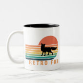 Retro Fox Zweifarbige Tasse (Links)