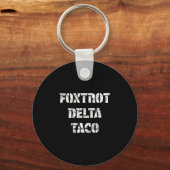 Retro Foxtrot Delta Taco Schlüsselanhänger (Vorderseite)