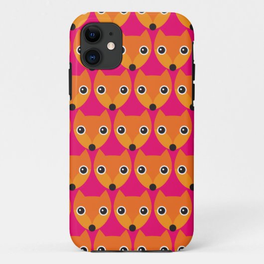 Retro foxy Fuchsdamenmuster iphone 5 Fall Case-Mate iPhone Hülle (Rückseite)