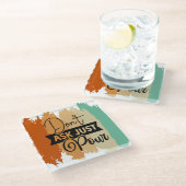 Retro Frag nicht nur Pour Glasuntersetzer (Schrägansicht)