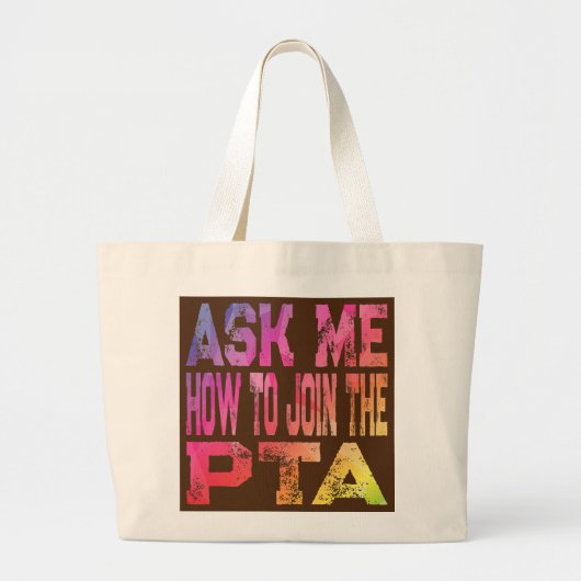 Retro Fragte mir, wie ich dem PTA-Elternlehrer bei Jumbo Stoffbeutel (Vorne)