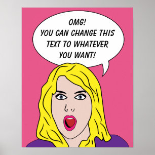 RETRO FRAMAN mit IHREM eigenen TEXT-Postfach Poster