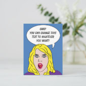 RETRO FRAMAN mit IHREM eigenen TEXT-Postkarte Postkarte (Stehend Vorderseite)