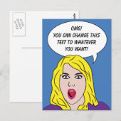 RETRO FRAMAN mit IHREM eigenen TEXT-Postkarte Postkarte (Vorne/Hinten)