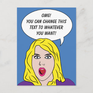RETRO FRAMAN mit IHREM eigenen TEXT-Postkarte Postkarte