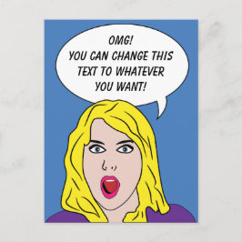 RETRO FRAMAN mit IHREM eigenen TEXT-Postkarte Postkarte