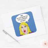 RETRO FRAMAN mit IHREM TEXT-Aufkleber Quadratischer Aufkleber (Umschlag)