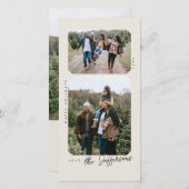 Retro Frame Holiday Foto Card (Vorne/Hinten)