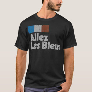 Retro France Soccer 2018 Französische Flagge ALLEZ T-Shirt